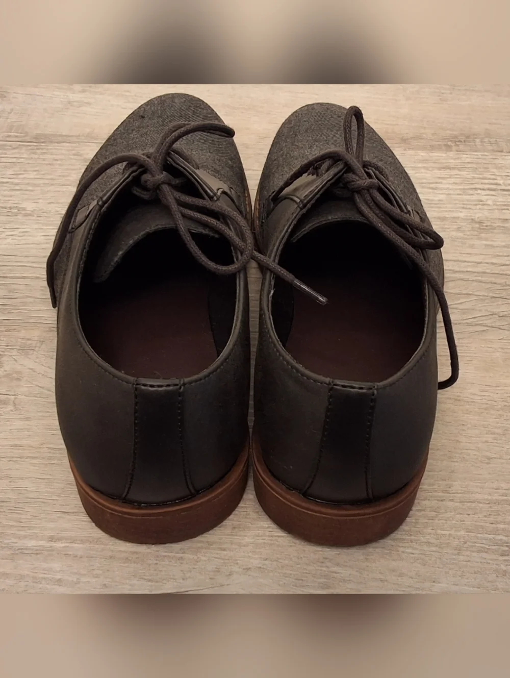 JF J. Ferrar Marcus Memory Foam Gray & Black Oxford Men’s Shoes 8M/ 41 EU Office